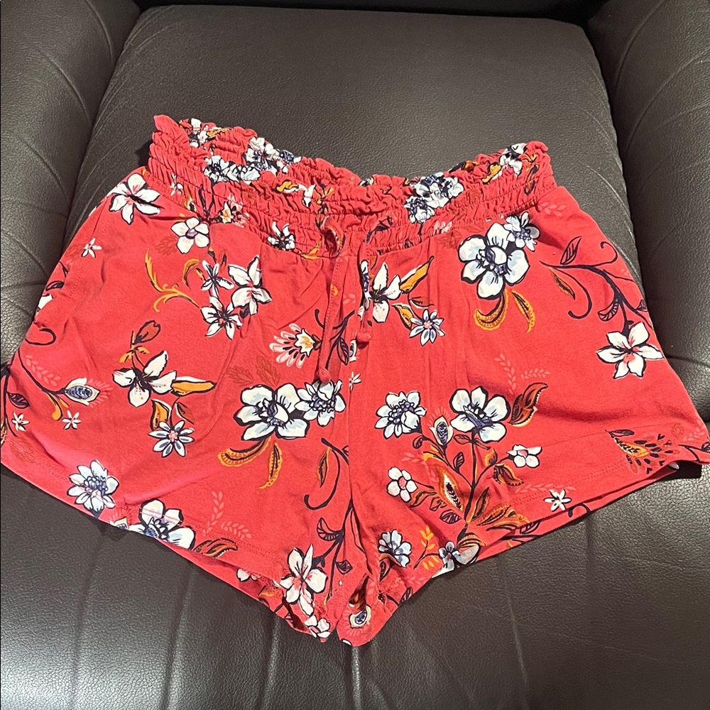 Floral Red Kids' Shorts